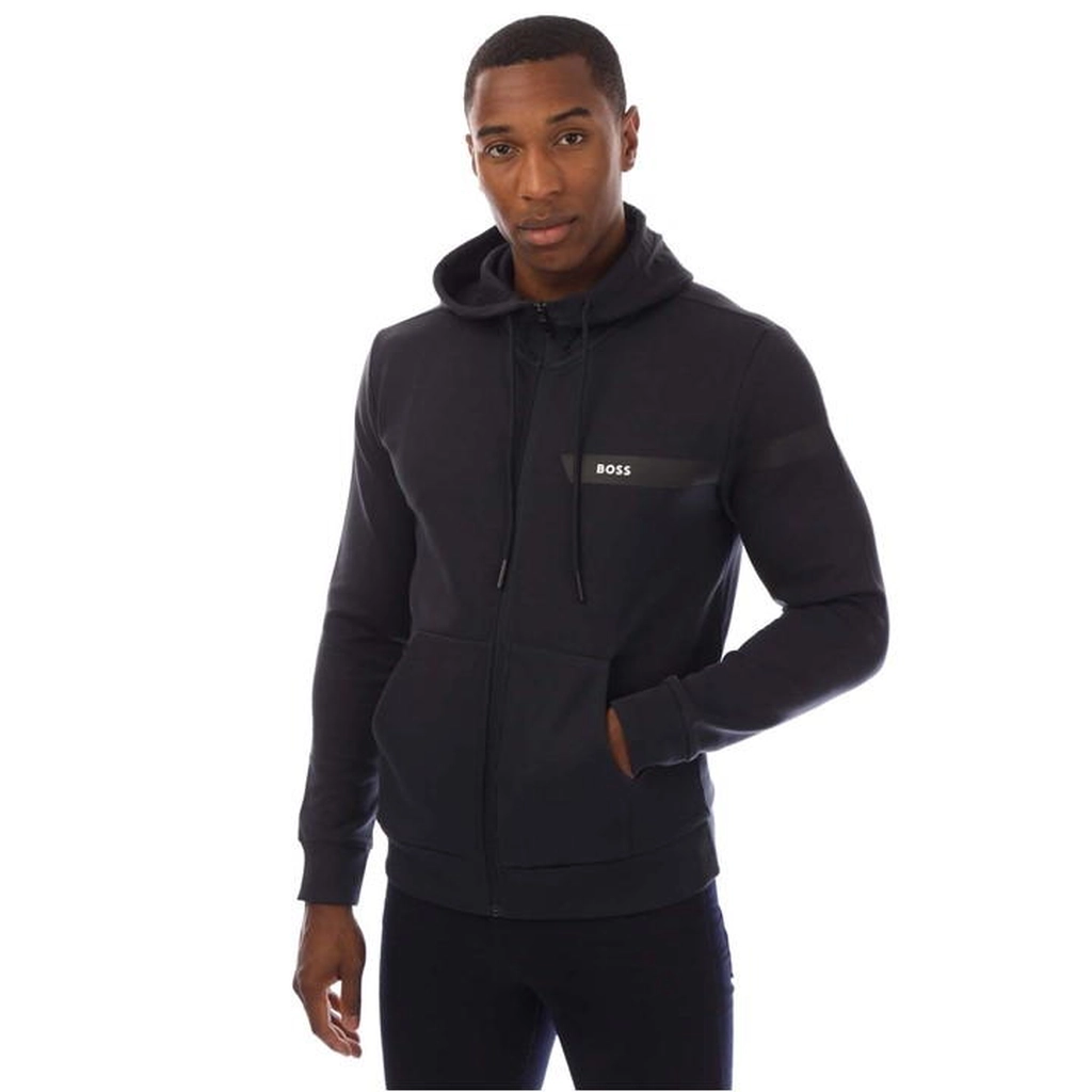 Hugo Boss Saggy Zip Hoodie - Blue